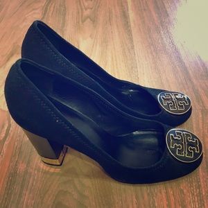 Tory Burch Black Suede Pumps
